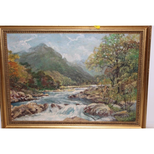 8 - AN OIL ON BOARD OF A RIVER SCENE SIGNED J CASSELL HUTCHINSON