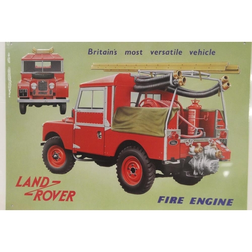 170 - A SELECTION OF FIRE ENGINE SIGNS AND FRAMED PICTURES ETC