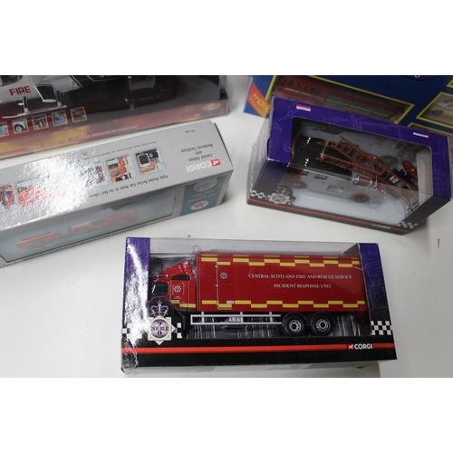 21 - SEVEN BOXED CORGI EMERGENCY SERVICE VEHICLES, to include 60026, CC02601, US51206, 50102, CC13011, UD... 