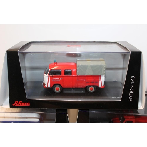 23 - ELEVEN BOXED SCHUCO EMERGENCY SERVICES VEHICLES, 1:43 scale