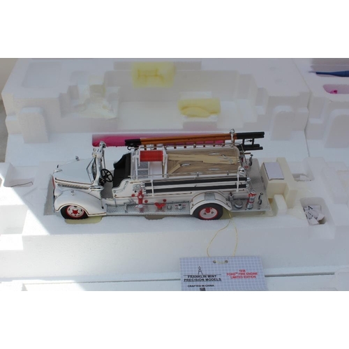 269 - A COLLECTION OF FOUR THE FRANKLIN MINT PRECISION MODELS,  1946 Chevy suburban ambulance limited edit... 