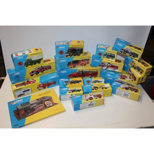 33 - TWENTY BOXED CORGI CLASSIC EMERGENCY VEHICLES - MOSTLY LIMITED EDITIONS, to include 51901, 52101, 52... 