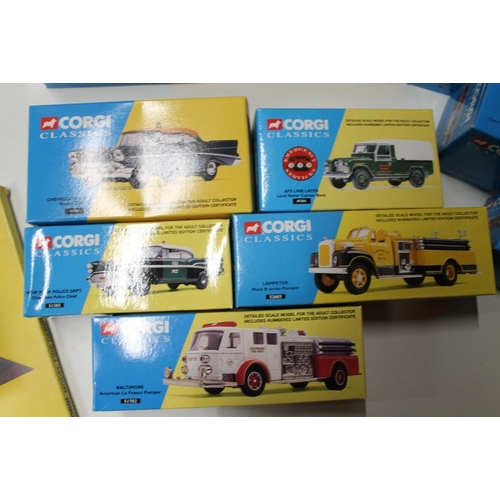 33 - TWENTY BOXED CORGI CLASSIC EMERGENCY VEHICLES - MOSTLY LIMITED EDITIONS, to include 51901, 52101, 52... 