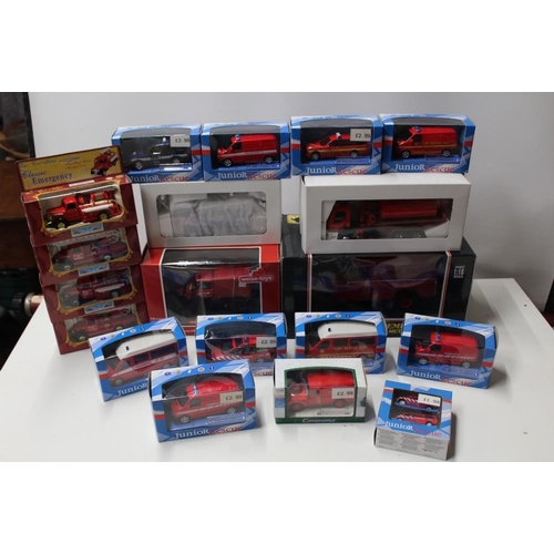 45 - TWENTY BOXED EMERGENCY SERVICE VEHICLES, to include Eagle 1:18 scale Land Rover 441200, eleven Carar... 