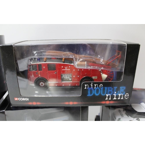 5 - TEN BOXED CORGI NINE DOUBLE NINE EMERGENCY VEHICLES, to include CC13007, CC10307, CC86519, CC86516, ... 