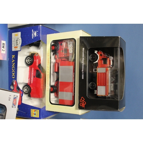 50 - THIRTEEN BOXED FIRE ENGINES, to include Iveco Magirus RW2, Motormas VW Delivery Van, Iveco Magirus D... 