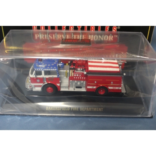 84 - FIFTEEN BOXED CODE 3 COLLECTIBLES LIMITED EDITION 1:64 SCALE FIRE ENGINES, to include Seagrave Rea M... 