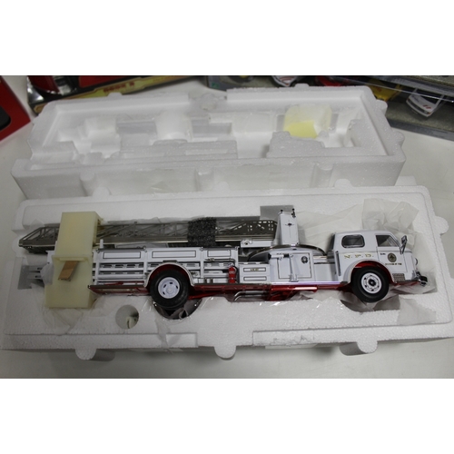 110 - ELEVEN BOXED EMERGENCY SERVICE VEHICLES, to include Code 3 1:32 scale Norfolk LaFrance 700 series La... 