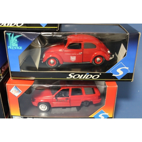 118 - FIVE BOXED 1:18 SCALE EMERGENCY SERVICE VEHICLES, to include 3 x Solido (Renault / VW etc.), Solido ... 