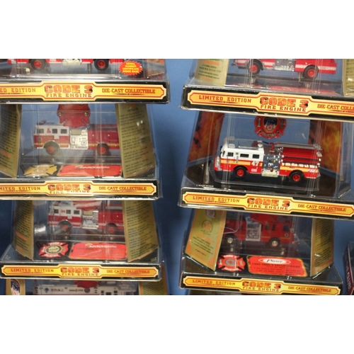 125 - TWENTY FIVE BOXED CODE 3 COLLECTABLES FIRE ENGINES, all limited edition, mostly 1:64 scale, to inclu... 