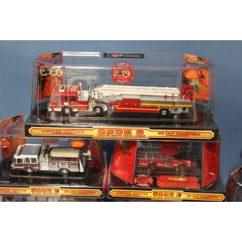 128 - TWELVE BOXED CODE 3 COLLECTABLES 1:64 SCALE LIMITED EDITION FIRE ENGINES, to include City of New Yor... 