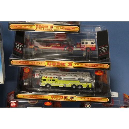 137 - SIXTEEN BOXED CODE 3 COLLECTABLES FIRE ENGINES, 1:64 scale, all limited edition, to include Portland... 