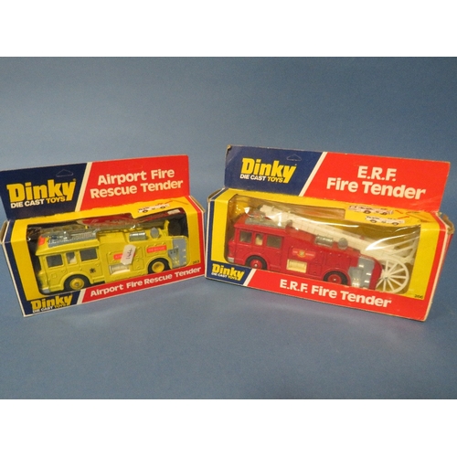 144 - A BOXED DINKY ERF FIRE TENDER 266, together with a boxed Dinky Airport Fire Rescue Tender 263