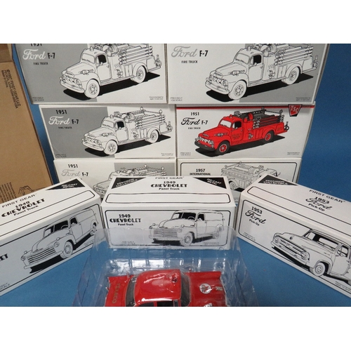 151 - ELEVEN BOXED FIRST GEAR VEHICLES - MAINLY FIRE RELATED, to include some limited editions