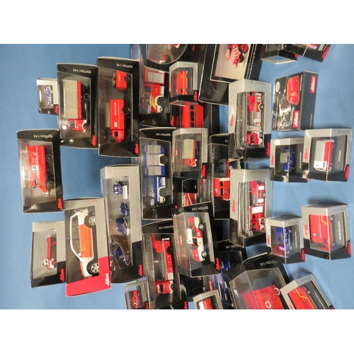 154 - THIRTY BOXED SCHUCO EMERGENCY SERVICES VEHICLES, scales include 1:43, 1:24 and 1:87, some limited ed... 