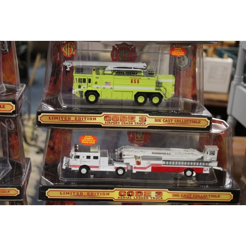 139 - SIXTEEN BOXED CODE 3 COLLECTABLES FIRE ENGINES, 1:64 scale, all limited edition, to include Willows ... 