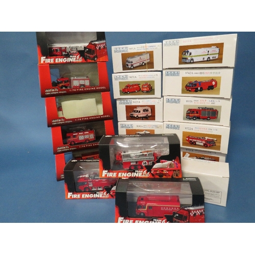 229 - ELEVEN BOXED HONG KONG MODEL EMERGENCY SERVICES VEHICLES, four boxed Soar Art and four boxed Metro H... 