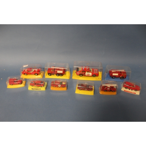 52 - TEN CASED EMERGENCY SERVICE VEHICLES, by Guiloy, Guisval and Mira