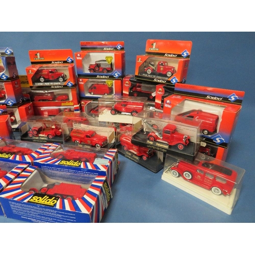 201 - TWENTY FIVE BOXED SOLIDO EMERGENCY SERVICES VEHICLES