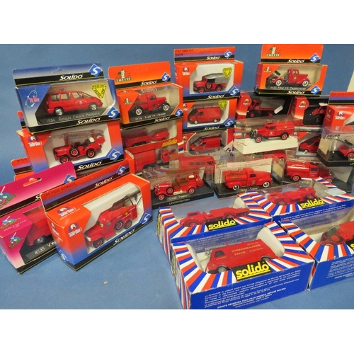 201 - TWENTY FIVE BOXED SOLIDO EMERGENCY SERVICES VEHICLES