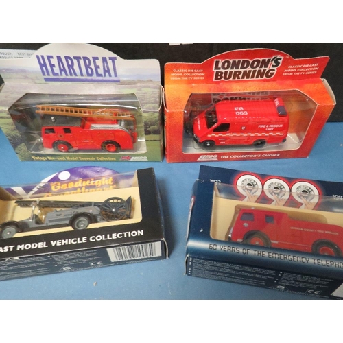 208 - SIXTY BOXED DAYS GONE AND LLEDO FIRE ENGINES, to include Londons Burning, Coronation Street, Heartbe... 