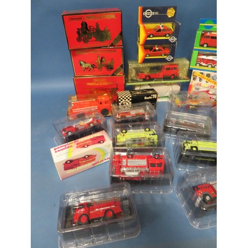 220 - THREE BOXED MATCHBOX SPECIAL EDITION FIRE ENGINES, 1905 Busch, 1880 Merryweather Greenwich, 1936 Ley... 