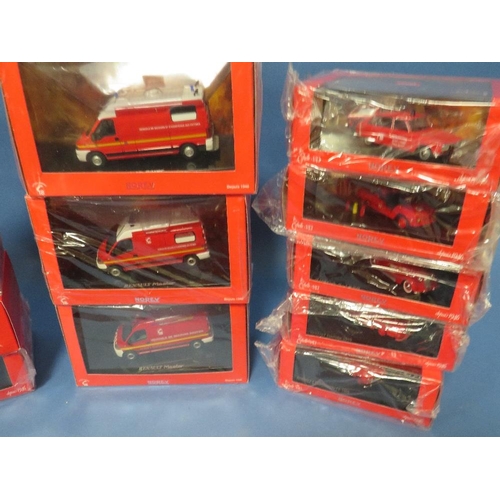 221 - EIGHTEEN BOXED NOREV 1:43 SCALE EMERGENCY SERVICES VEHICLES