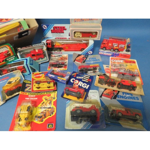 228 - THIRTY TWO BOXED / CARDED EMERGENCY SERVICES VEHICLES, by Corgi, Majorette, Tuftoys, Play Makers, Da... 