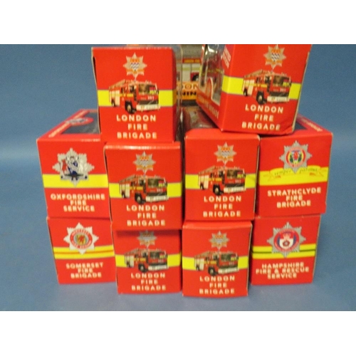 242 - TEN BOXED LIMITED EDITION FIRE ENGINES, together with three TV related emergency vehicles 'The Bill'... 