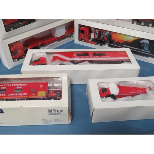 244 - EIGHT BOXED ELIGOR FIRE ENGINES, mostly 1:43 scale