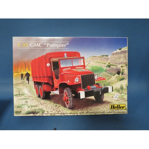 260 - FOUR FIRE ENGINE MODEL KITS, Revell Man TGM Schlingmann HFL 20 Varus 4 x 4, 1:24 scale, Revell Merce... 