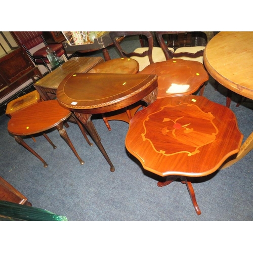 757 - SEVEN ASSORTED OCCASIONAL TABLES TO INCLUDE ITALIAN STYLE EXAMPLES