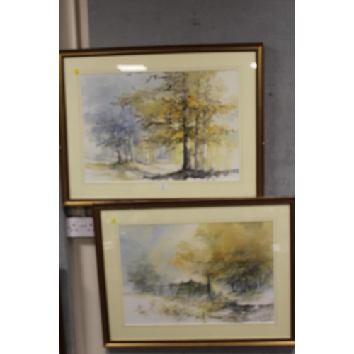 8 - A PAIR OF FRAMED AND GLAZED JOHN R HARRIS RURAL WATERCOLOURS