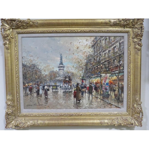 150 - ANTOINE BLANCHARD (1910-1988). 'Paris La Republique', signed lower left and titled verso, oil on can... 