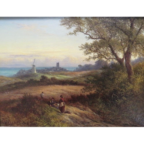 153 - WALTER WILLIAMS (act. 1841-1880). 'Folkestone', signed lower right and dated 1880, oil on canvas, gi... 