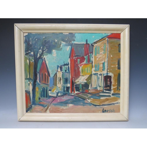 170 - GRAF SANDRO VON LORSCH (1921-1993). Continental school, impressionist Continental town scene, signed... 