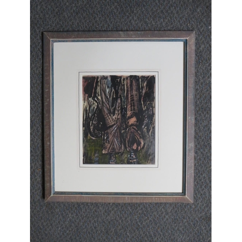 3 - WILLI SOVKOP (1907-1995). Two figures with donkey, mixed media study, framed and glazed, 26.5 x 21.5... 