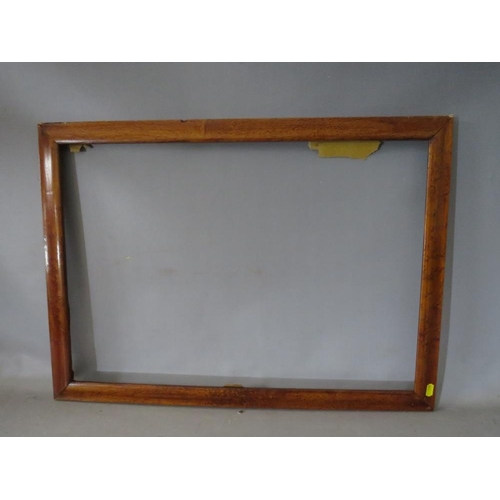 31 - A LATE 19TH / EARLY 20TH CENTURY MAPLE FRAME, frame W 5 cm, rebate 76 x 61 cm, together with two 20t... 