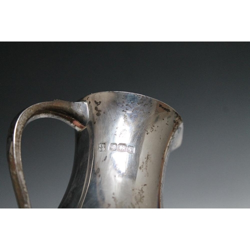 346 - A SLENDER HALLMARKED SILVER CREAM JUG BY THOMAS BRADBURY & SON LTD - SHEFFIELD 1926, approx weight 1... 