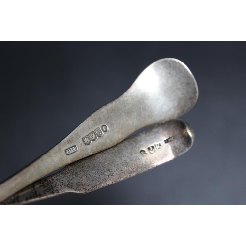 364 - A HALLMARKED SILVER OAR PATTERN TODDY LADLE BY JAMES MCKENZIE II - EDINBURGH 1815, L 15 cm, together... 