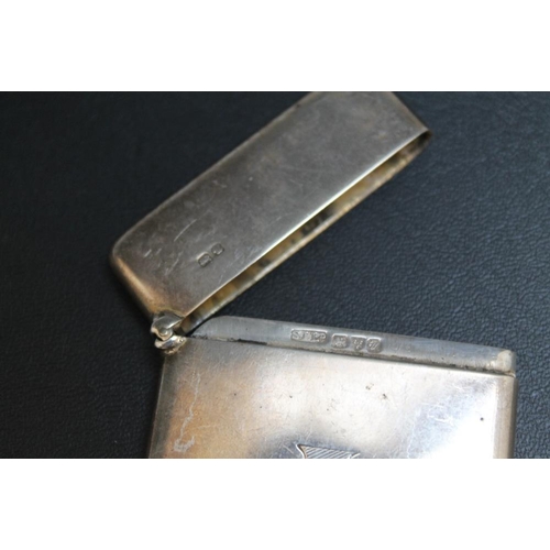 382 - A HALLMARKED SILVER CARD CASE - CHESTER 1921, H 8.5 cm