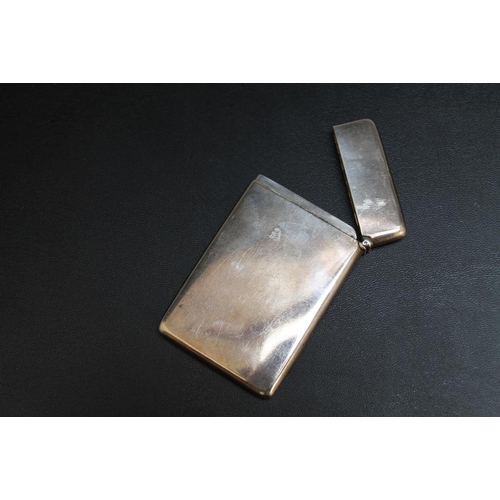 382 - A HALLMARKED SILVER CARD CASE - CHESTER 1921, H 8.5 cm