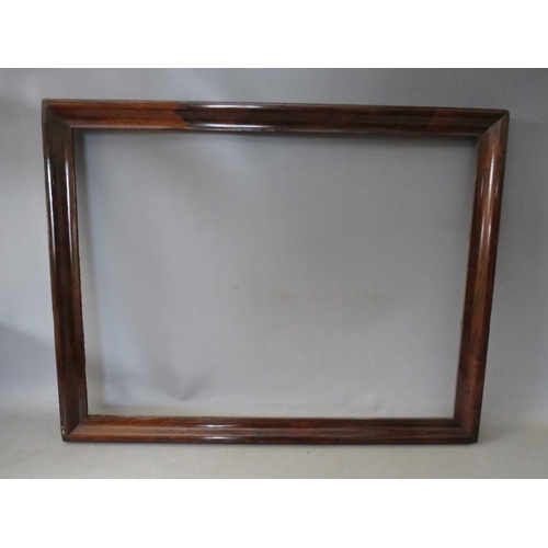 42 - THREE 19TH CENTURY ROSEWOOD FRAMES, average frame W 6 cm, smallest rebate 70 x 53 cm, largest rebate... 