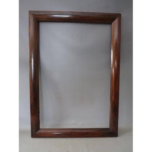 42 - THREE 19TH CENTURY ROSEWOOD FRAMES, average frame W 6 cm, smallest rebate 70 x 53 cm, largest rebate... 