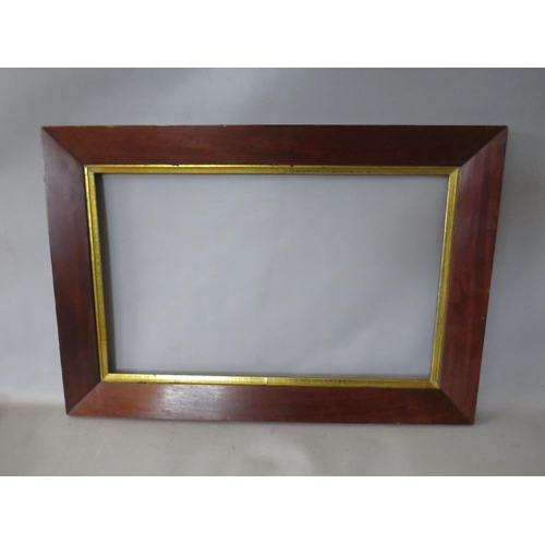 44 - THREE 19TH CENTURY ROSEWOOD FRAMES WITH SLIPS, average frame W 6.5 cm, smallest rebate 43 x 36 cm, l... 