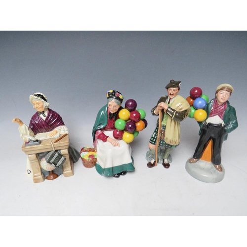 455 - FOUR ROYAL DOULTON FIGURES TO INCLUDE 'THE LAIRD' HN 2361, 'The Old Balloon Seller' HN1315, 'Balloon... 