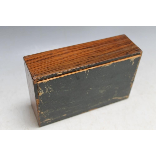 491 - A TUNBRIDGEWARE LIDDED BOX, W 16.75 cm