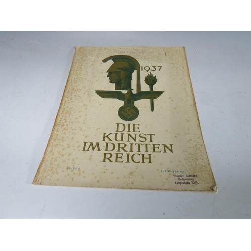 511 - A RARE FIRST LARGE FORMAT EDITION OF THE NAZI ART MAGAZINE DIE KUNST IM DRITTEN REICH, (THE ARTS IN ... 