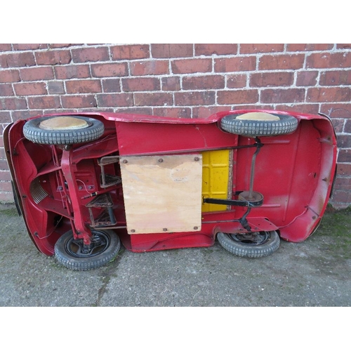 542 - AN ORIGINAL AUSTIN J40 PEDAL CAR, finished in red with chrome fixtures and fittings, complete with h... 