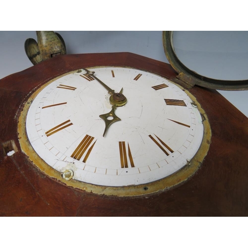 559 - A 19TH CENTURY 8 DAY CUCKOO CLOCK, with brass weights and pendulum, the mahogany octagonal case with... 